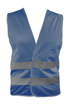 VEST/LUNA LB-01, kamizelka odblaskowa niebieska, poliester XXXL