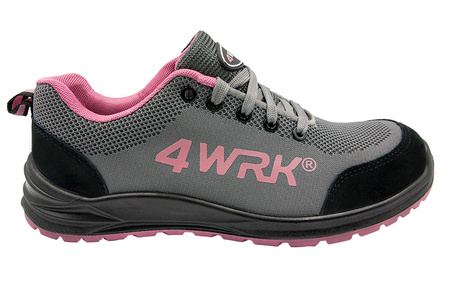 MENSA PINK S1P ESD SRC półbut, skóra welurowa/poliester 37