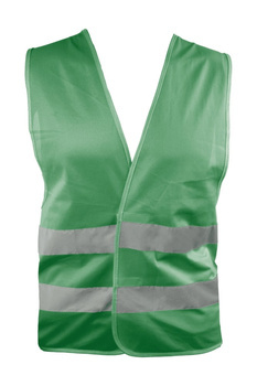 VEST/LUNA LB-01, kamizelka odblaskowa zielona, poliester M
